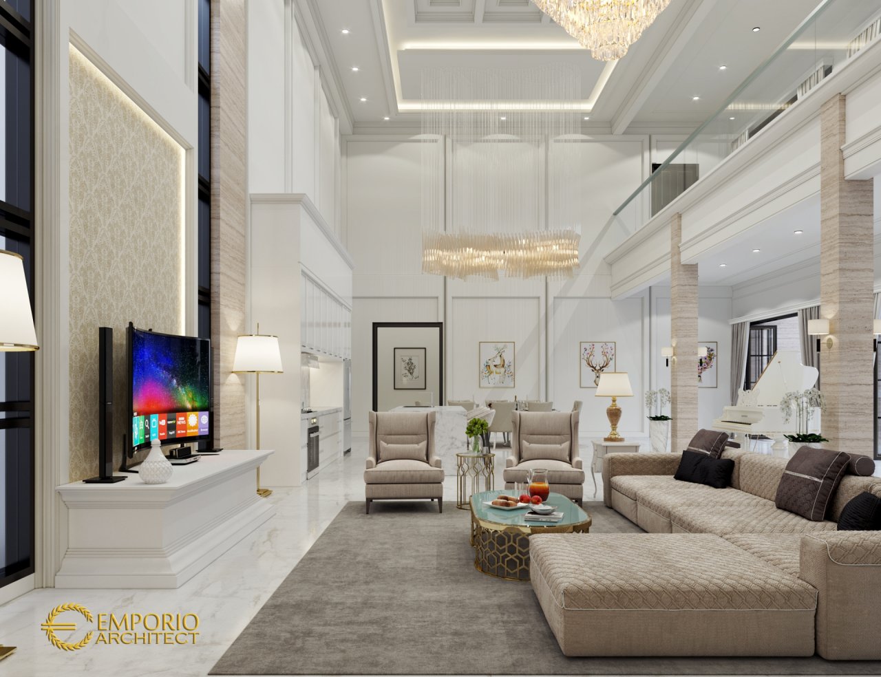 Desain Ruang Keluarga Rumah Ibu Diana di Cibubur, Ciracas, Jakarta Timur 6