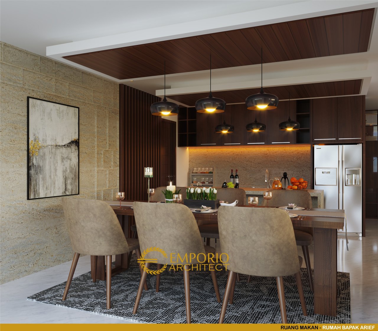 Desain Ruang Makan Rumah Bapak Arief di Cibubur, Jakarta Timur 6