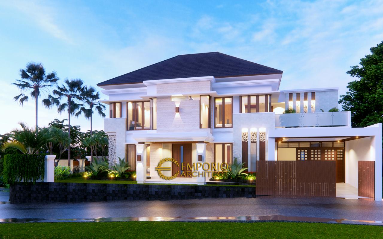  Desain  Rumah  Villa Bali 2 Lantai Ibu Indah  di Cibubur 