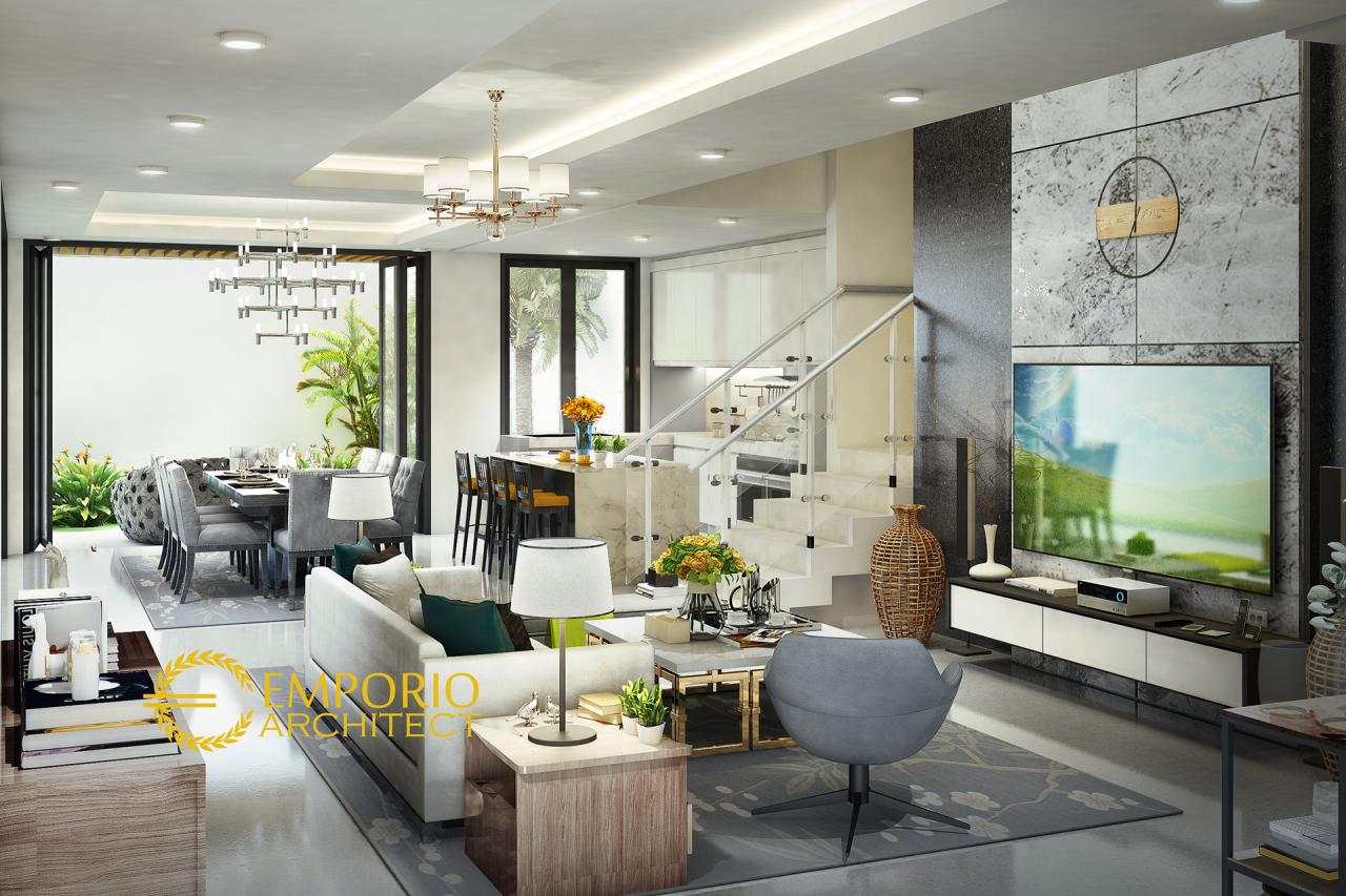 Desain Ruang Keluarga dan Ruang Makan Rumah Modern 4 Lantai Bapak Bima di Cilangkap, Jakarta Timur 5