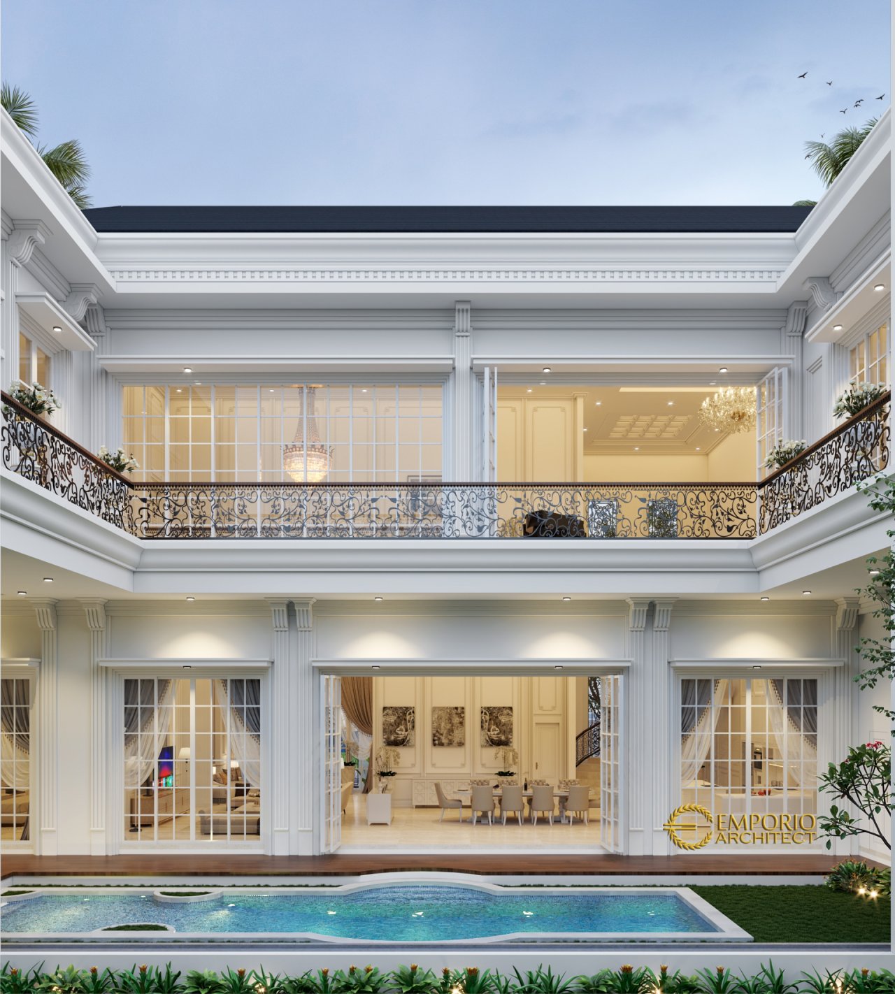 Desain Rumah Classic 2 Lantai Bapak Iwan di Cinere, Depok 2