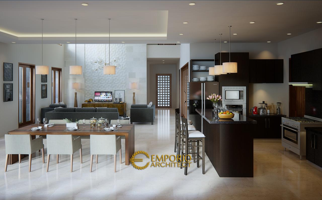 Desain Dapur, Ruang Makan dan Ruang Keluarga Rumah Villa Bali 2 Lantai Bapak Nyoman Joni di Denpasar, Bali 3