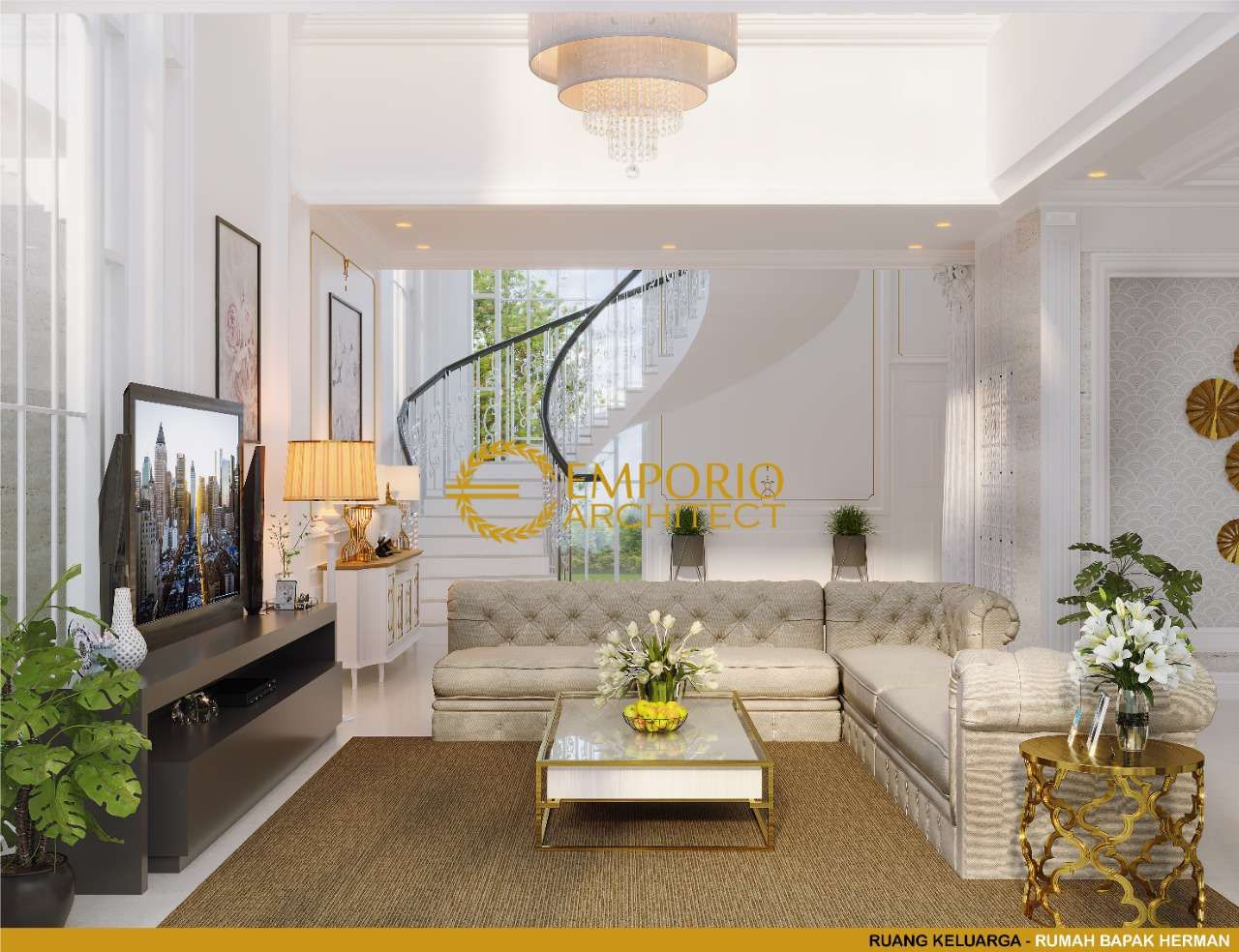 Desain Ruang Keluarga Rumah Bapak Herman di Denpasar, Bali 5