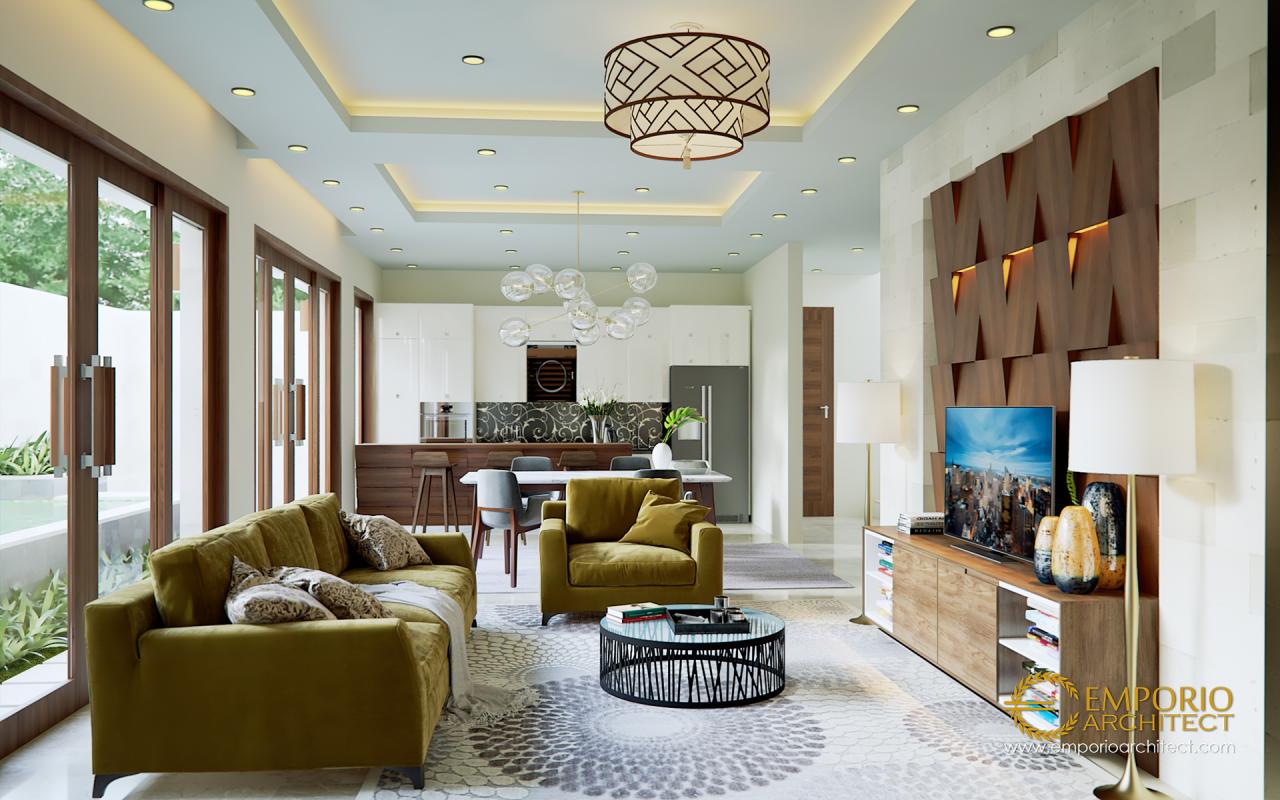 Desain Ruang Keluarga Rumah Villa Bali 2 Lantai Ibu Citra di Denpasar, Bali 3