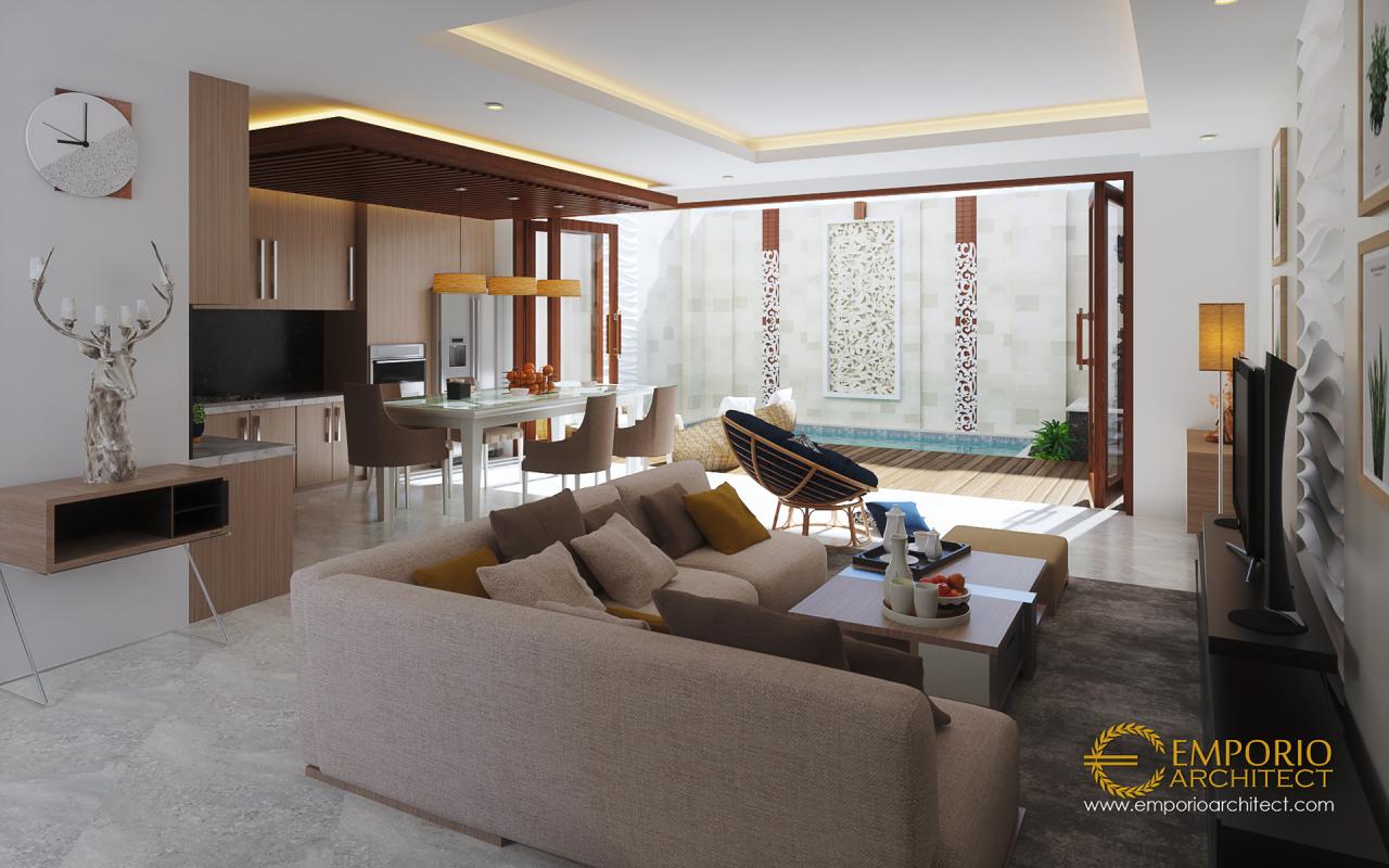 Desain Ruang Keluarga Rumah Villa Bali 2 Lantai Ibu dr. Dita di Denpasar, Bali 3