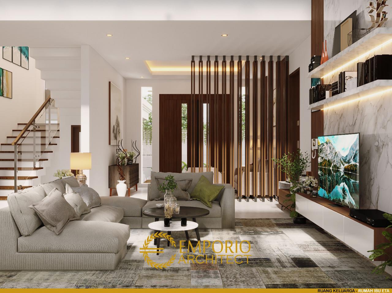 Desain Ruang Keluarga Rumah Modern 2 Lantai Ibu Eta di Denpasar, Bali 3