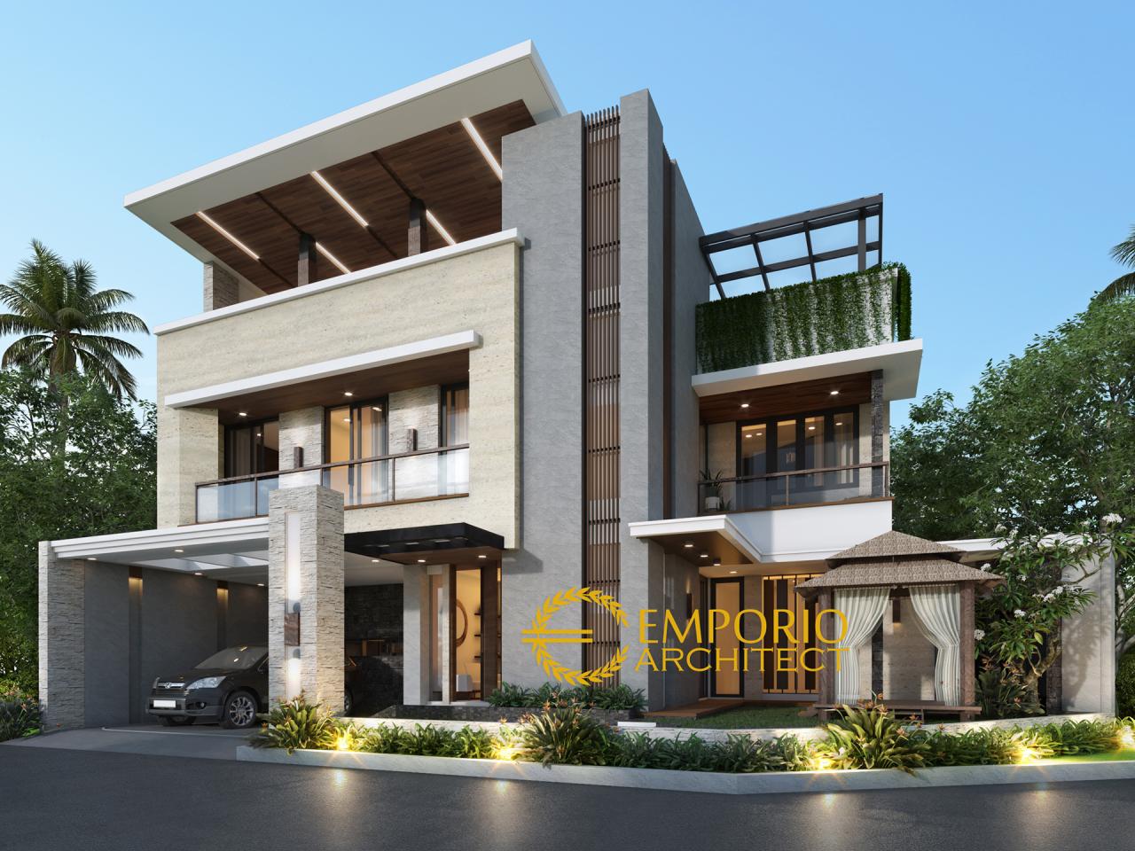 Desain Rumah Modern 3 Lantai Bapak Anggi di Depok, Jawa Barat