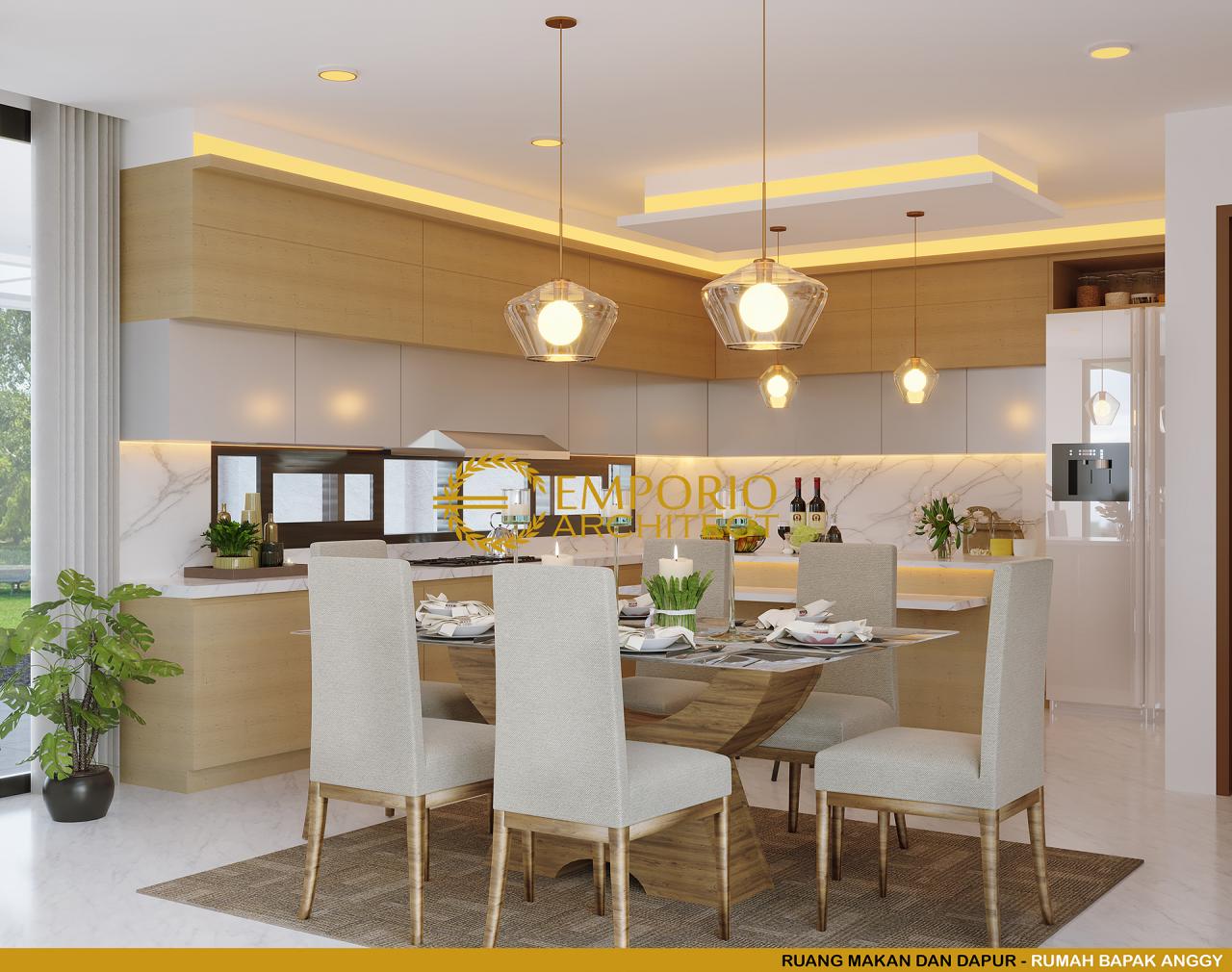 Desain Ruang Makan dan Dapur Rumah Modern 3 Lantai Bapak Anggi di Depok, Jawa Barat 5