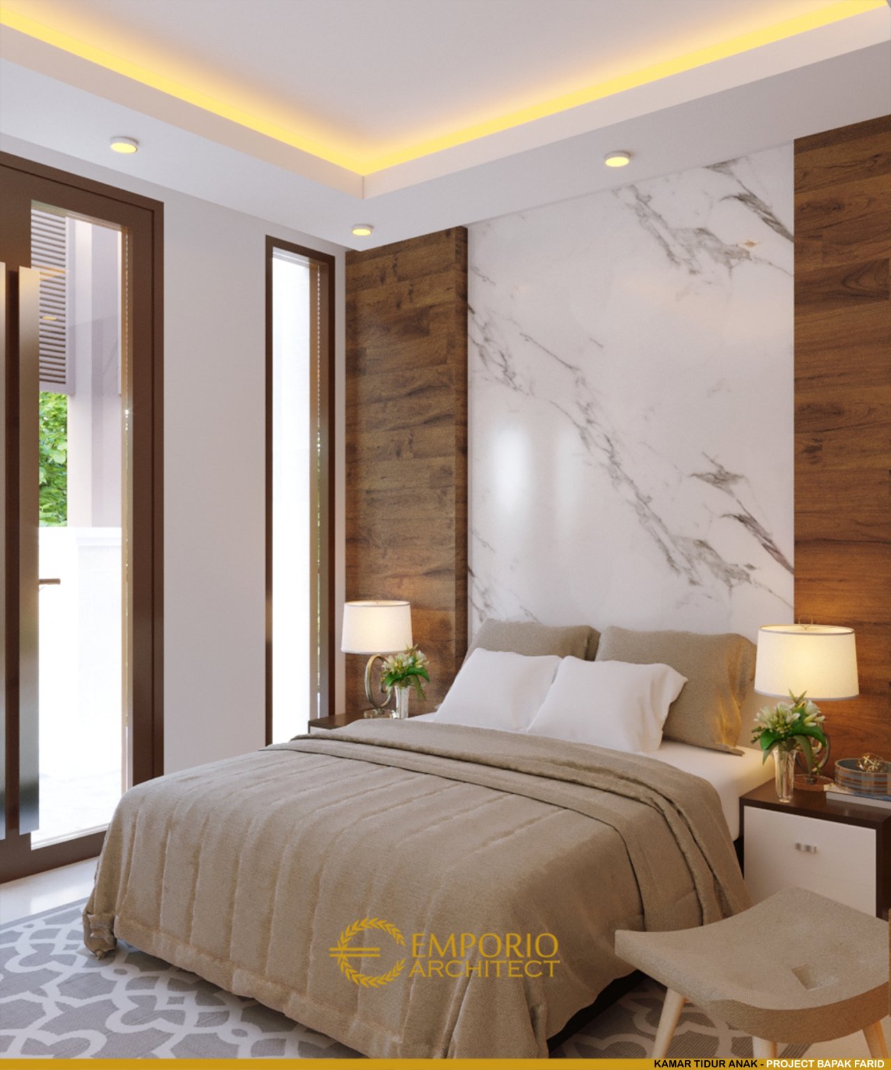 Desain Kamar Tidur Rumah Bapak Farid di Depok, Jawa Barat 10