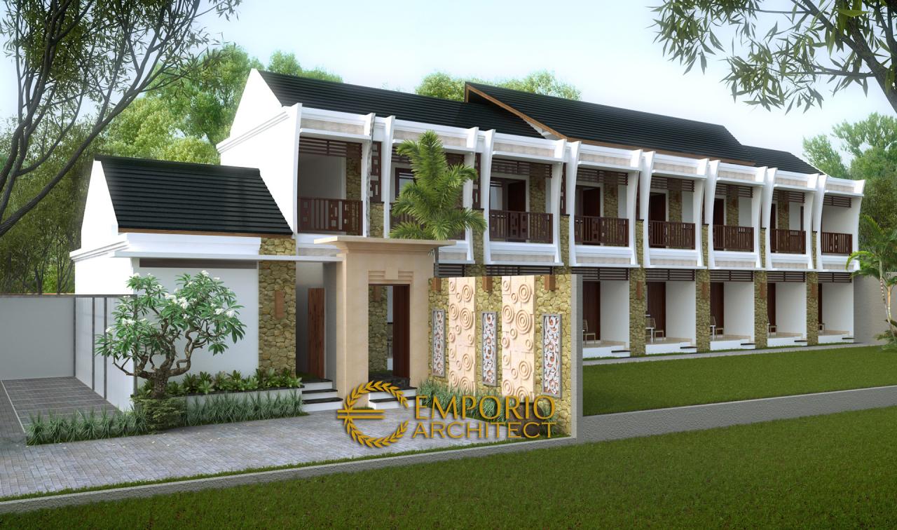 Desain Exterior 1 Emerald Residence Style Villa Bali 2 Lantai di Gorontalo 1