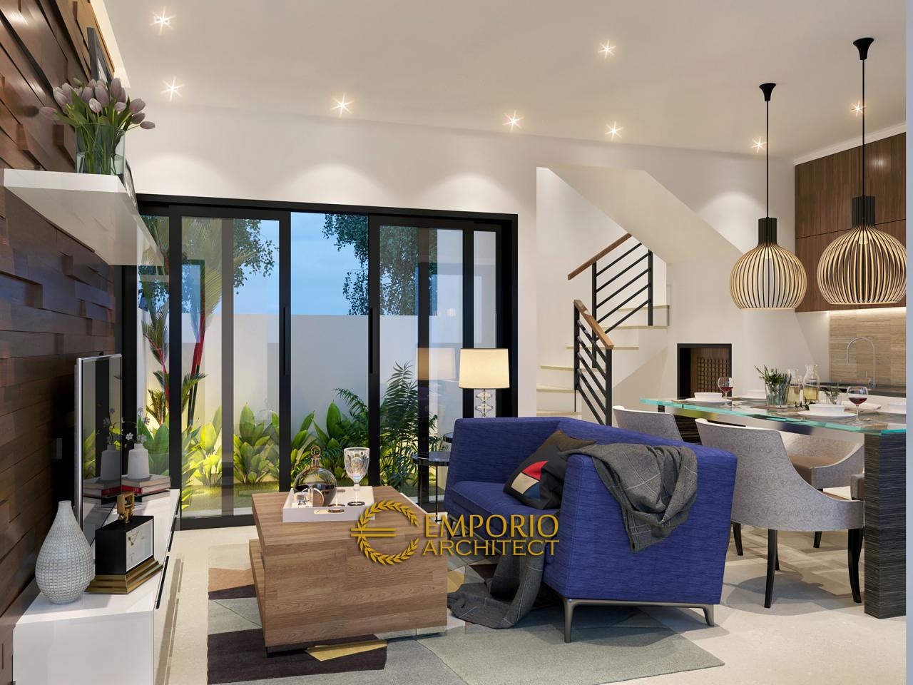 Desain Ruang Keluarga 3 Perumahan Modern 2 Lantai Green Bamboo Terrace di Tajur, Bogor, Jawa Barat 9