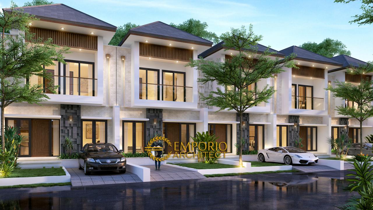  Desain Perumahan  Modern 2 Lantai Green Bamboo Terrace di 