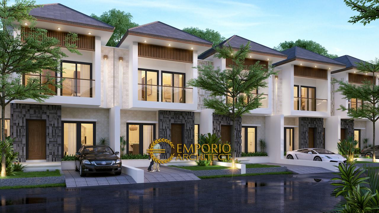 Desain Perumahan Modern 2 Lantai Green Bamboo Terrace di 