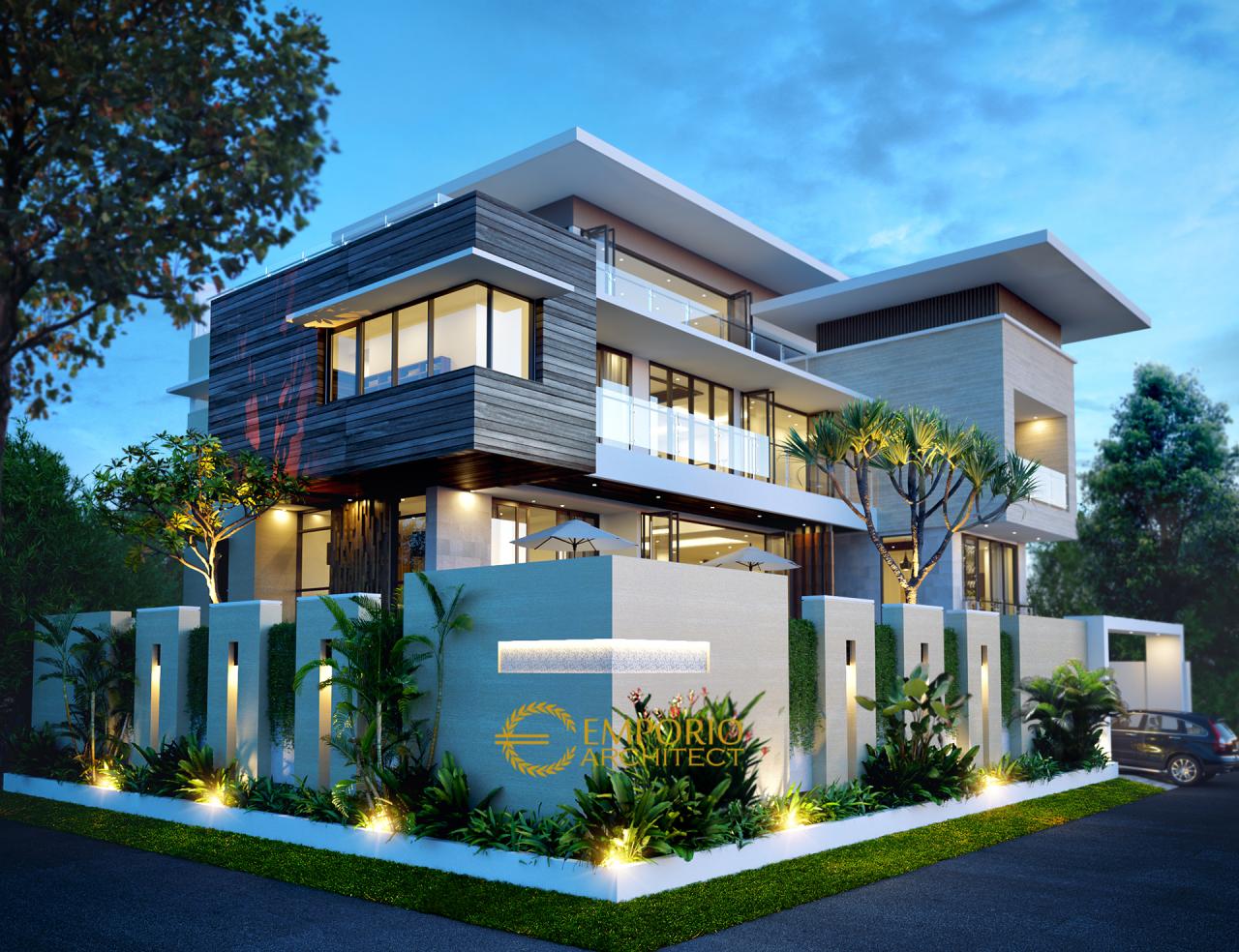 Desain Rumah  Modern 3 Lantai  Bapak Alex di Jakarta