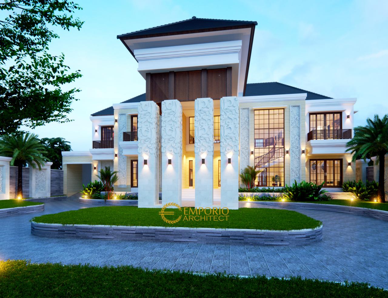 Desain rumah Villa Bali 2 lantai milik Bapak Andre di Medan, Sumatera Utara
