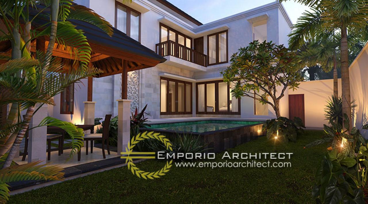 Desain Exterior 2 Rumah Villa Bali 2 Lantai Bapak Apang di Gianyar, Bali 2