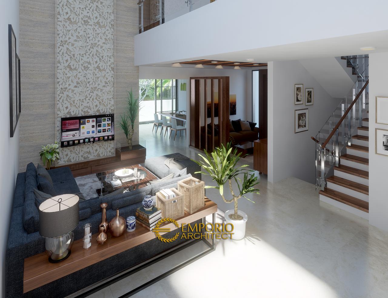 Desain Ruang Keluarga Rumah Hook Villa Bali 3 Lantai Bapak Budiman di Jakarta Barat 3