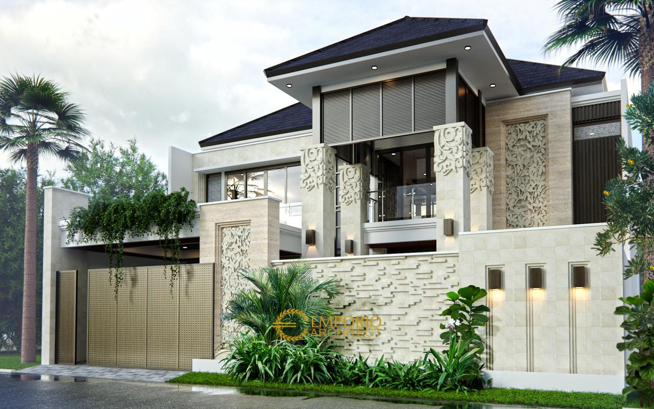 Desain Rumah Villa Bali 2 Lantai Bapak Edmon di Cibubur, Jakarta Timur 1