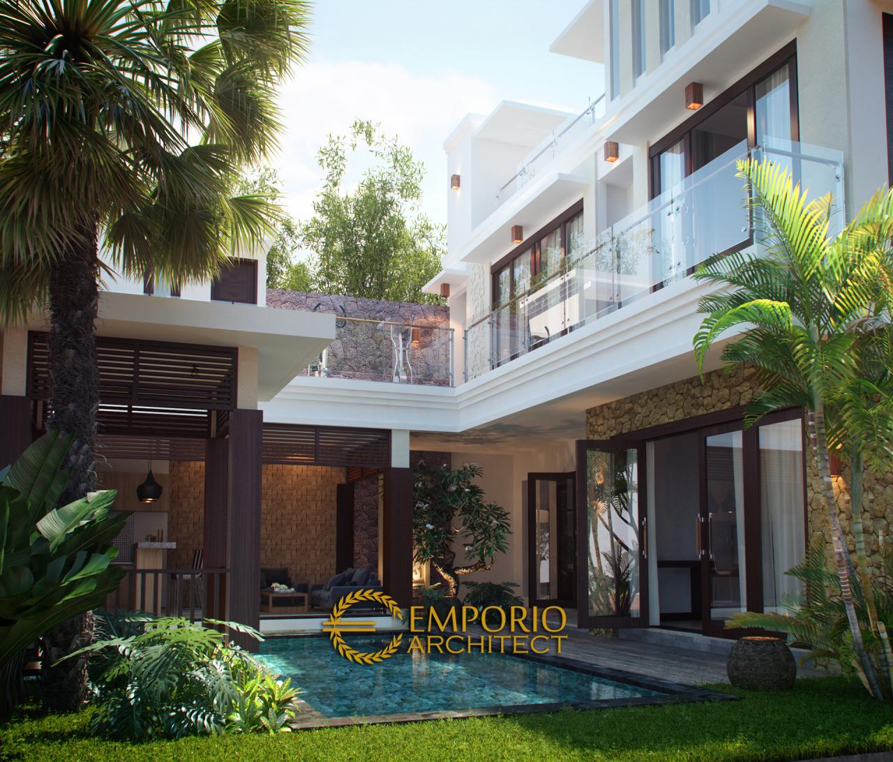  Desain  Rumah  Villa  Bali 2  Lantai  Bapak Ega di Tasikmalaya 
