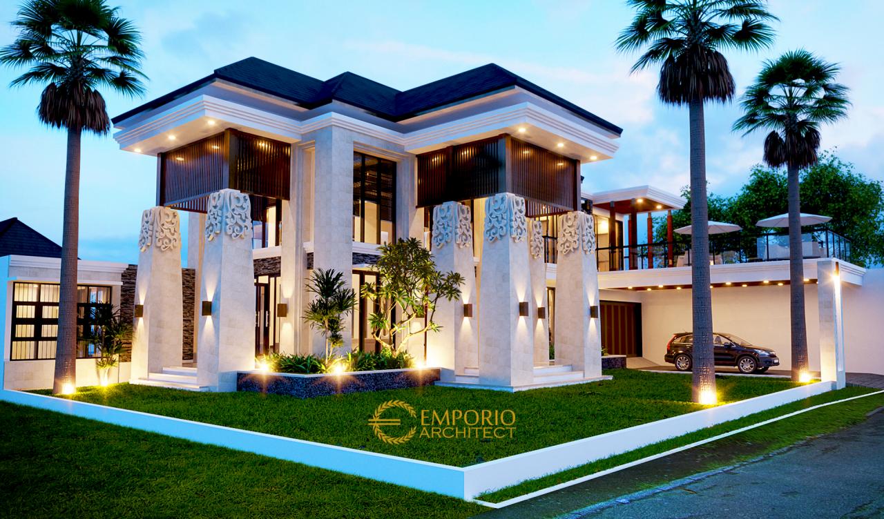 Desain Rumah Villa Bali 2 Lantai Bapak Herry di Bogor, Jawa Barat 1