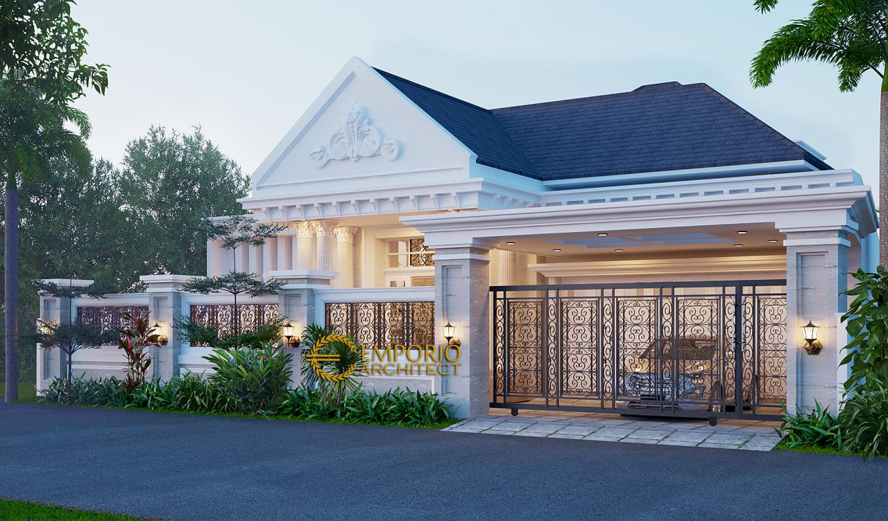 Desain rumah Classic 1 lantai milik Bapak Hidayat di Lampung