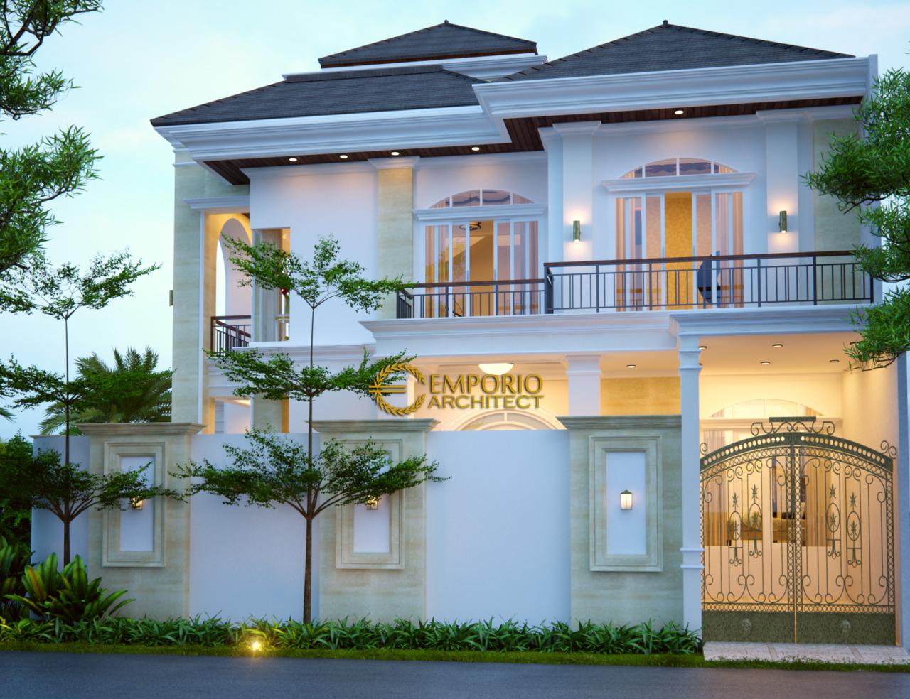 Desain Exterior 4 Rumah Hook Mediteran 2 Lantai Bapak Julius di Jakarta 4