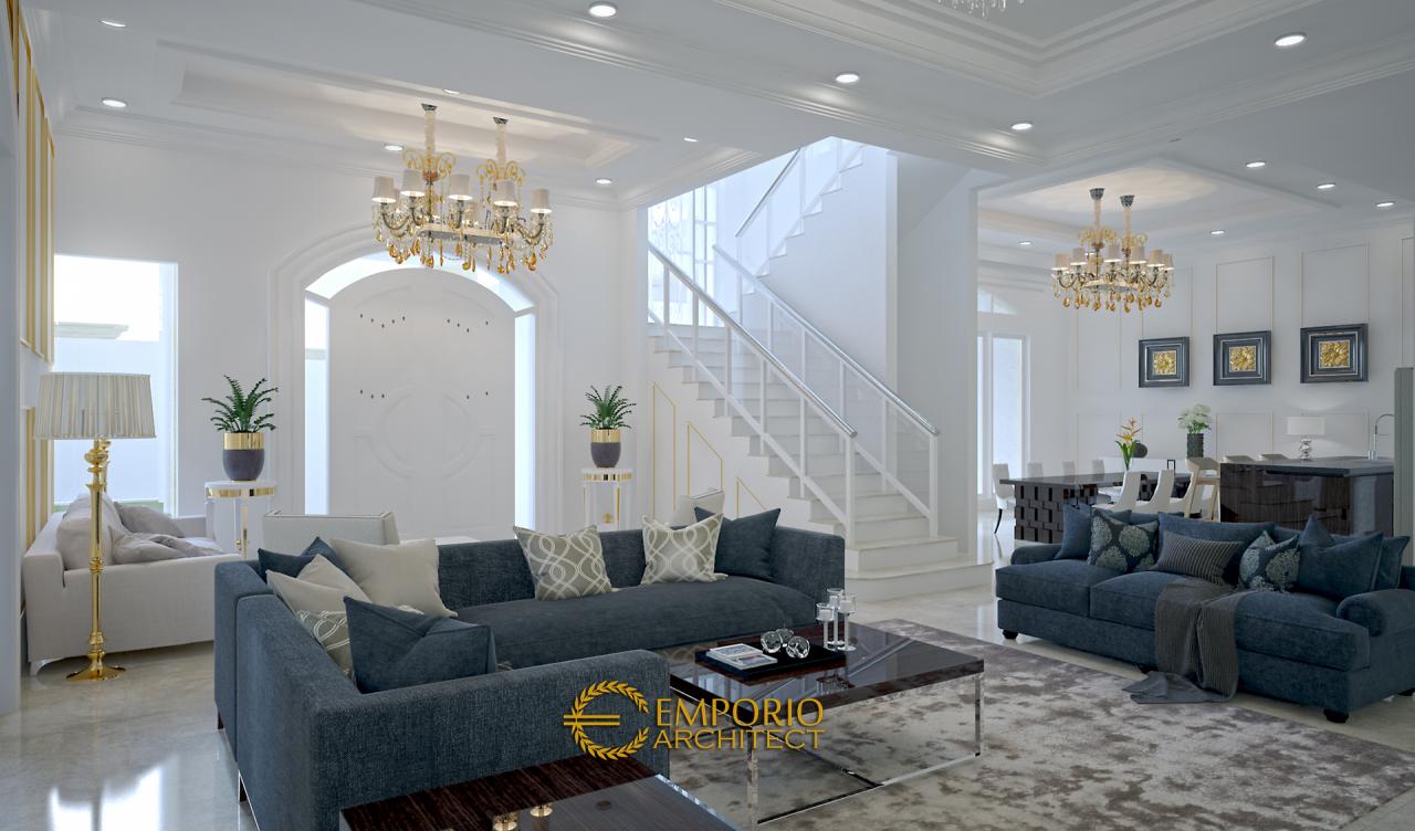 Desain Ruang Keluarga Rumah Hook Mediteran 2 Lantai Bapak Julius di Jakarta 5