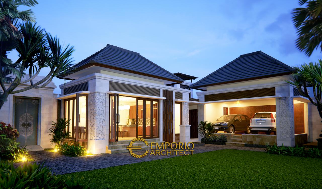 Desain Rumah Villa Bali 1 Lantai Bapak Komang Adi di Kerobokan, Bali