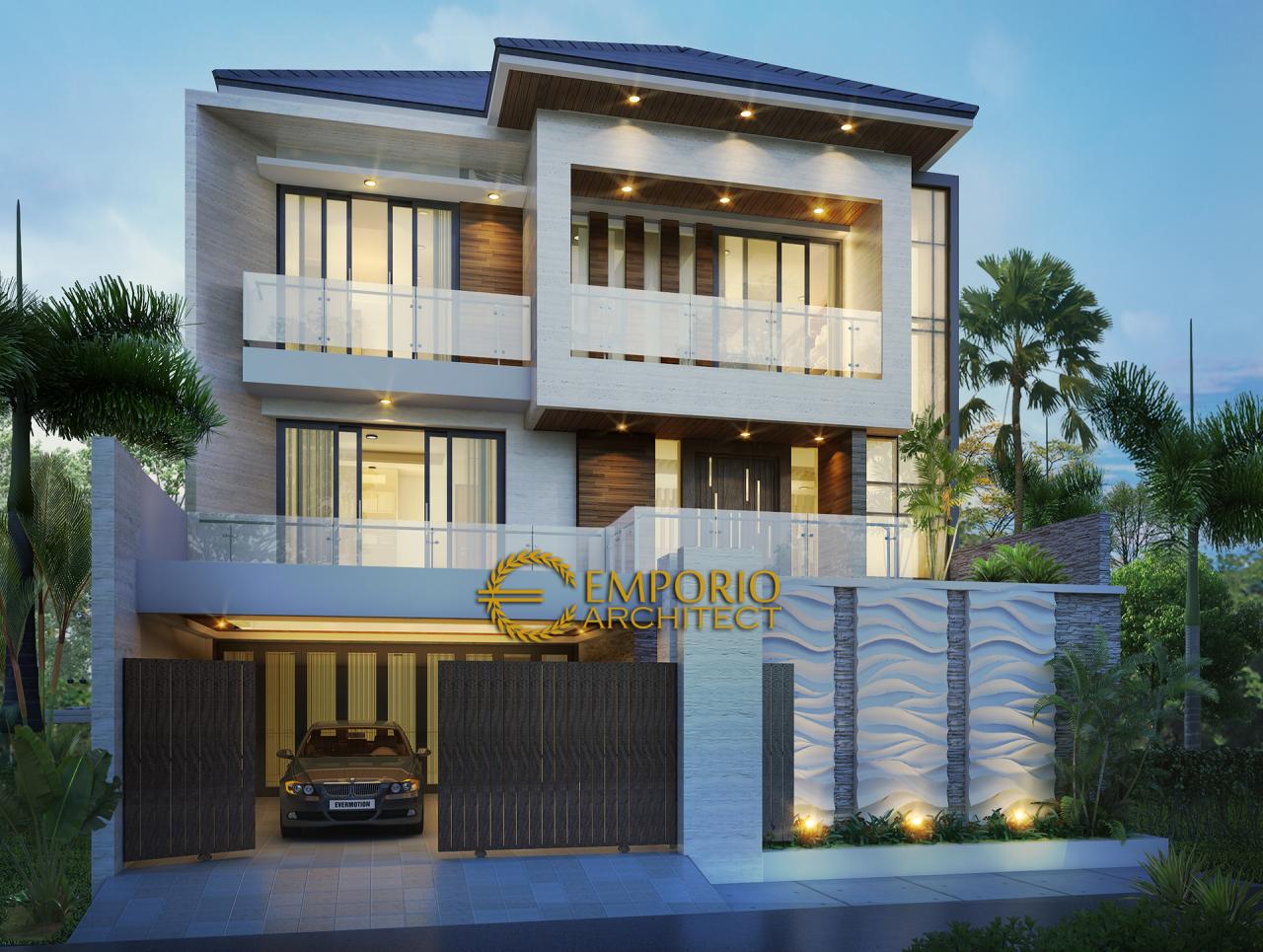 Desain Rumah Modern 3 Lantai Bapak Kris di Bogor