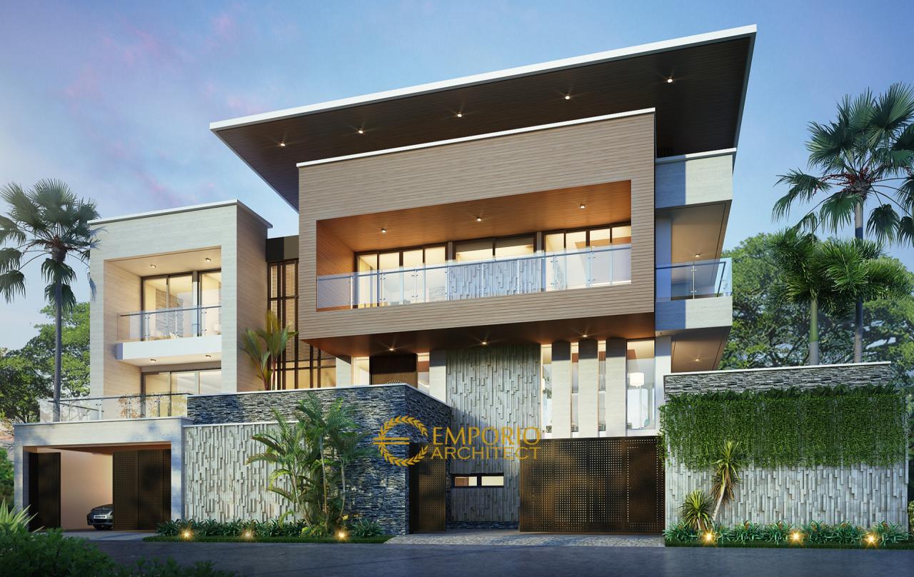 Desain Rumah Modern 2 Lantai Bapak Mega di Bandung