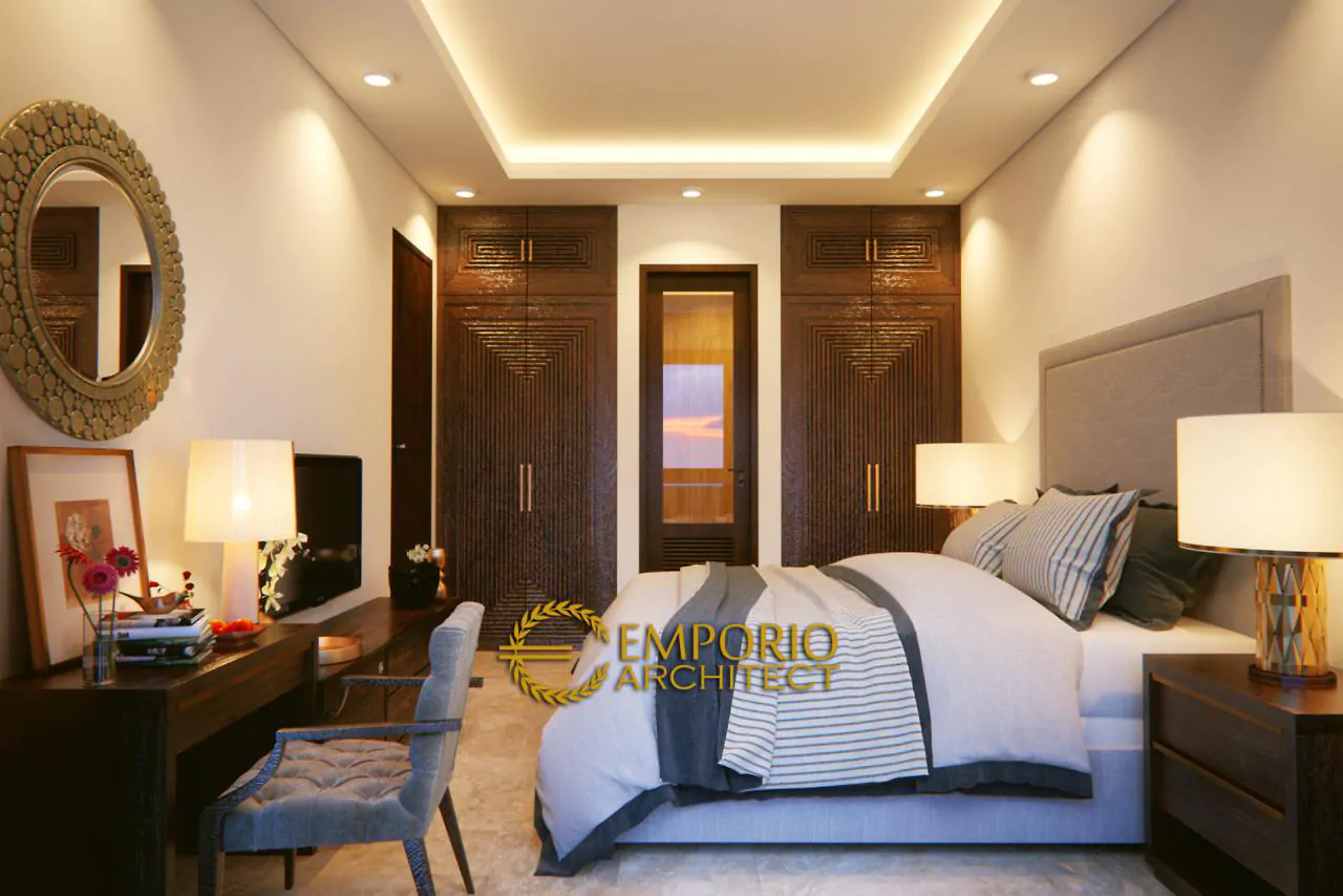 Desain Kamar Tidur Rumah Villa Bali 2 Lantai Bapak Michael di Yogyakarta 10904