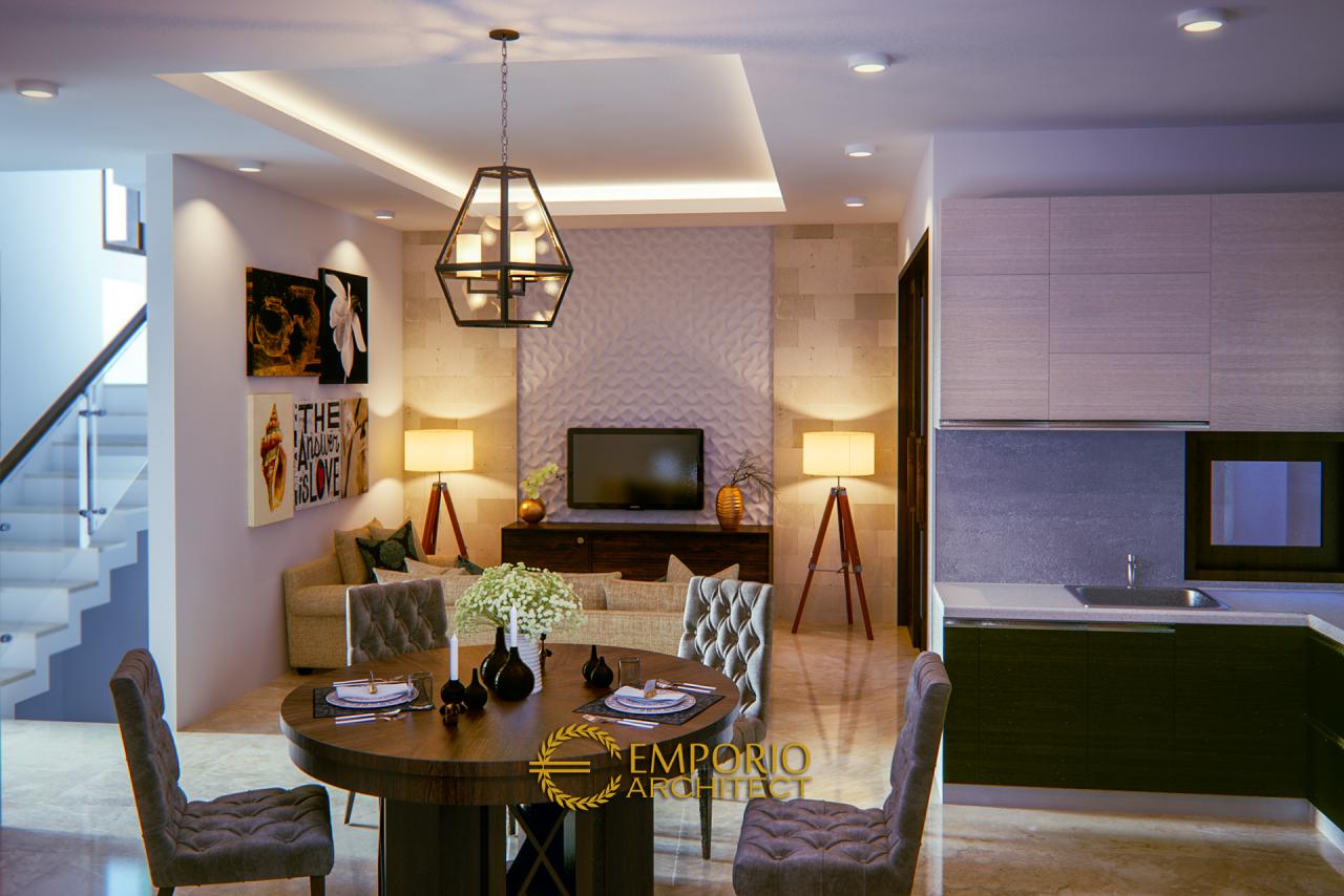 Desain Ruang Makan dan Ruang Keluarga Rumah Villa Bali 2 Lantai Bapak Michael di Yogyakarta 3