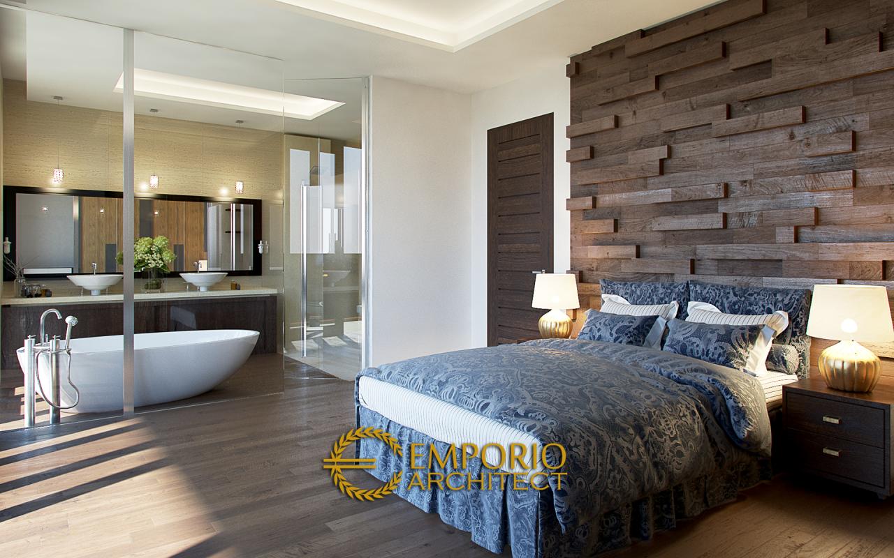 Desain Kamar Tidur 2 Rumah Villa Bali 3 Lantai Bapak Noga di Jakarta 4