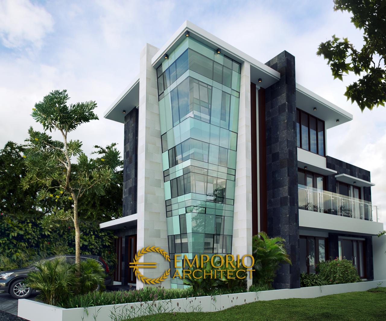 Desain Exterior 1 Rumah Modern 3 Lantai Bapak Rado di Jakarta 1