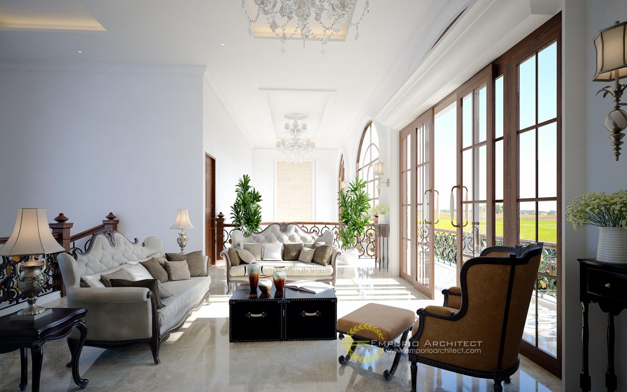 Desain Ruang Keluarga Rumah Mediteran 3 Lantai Bapak Sanjay di Pejaten, Jakarta Selatan 3