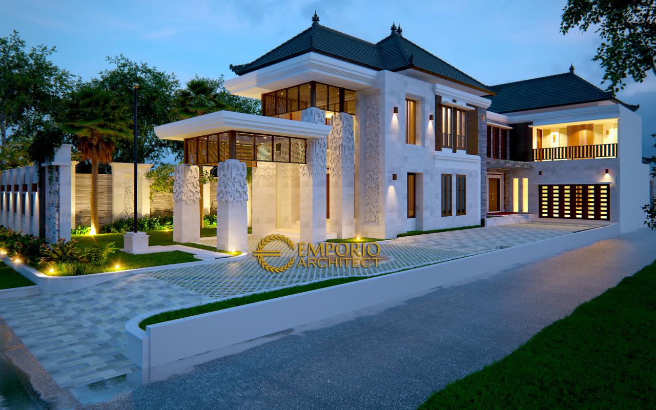 Desain Exterior 1 Rumah Villa Bali 2 Lantai Bapak Tantra di Medan 1