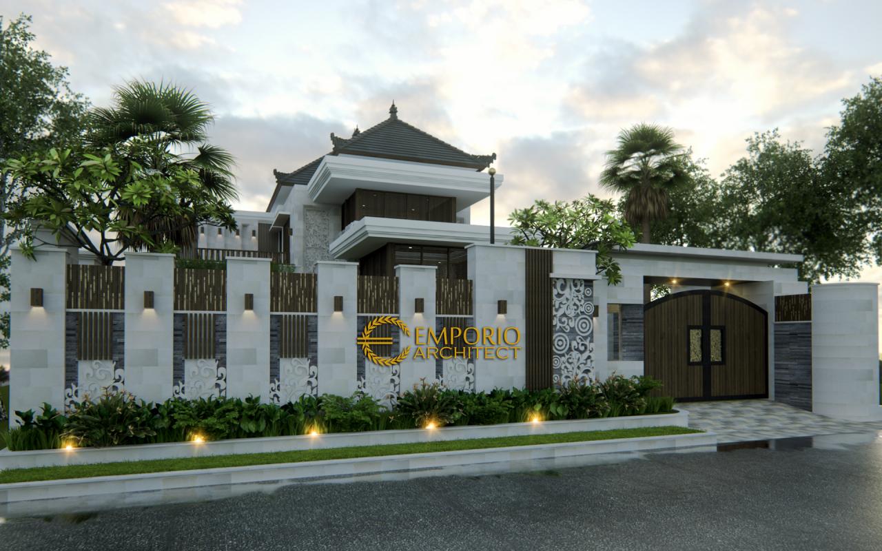 Desain Exterior 2 Rumah Villa Bali 2 Lantai Bapak Tantra di Medan 2
