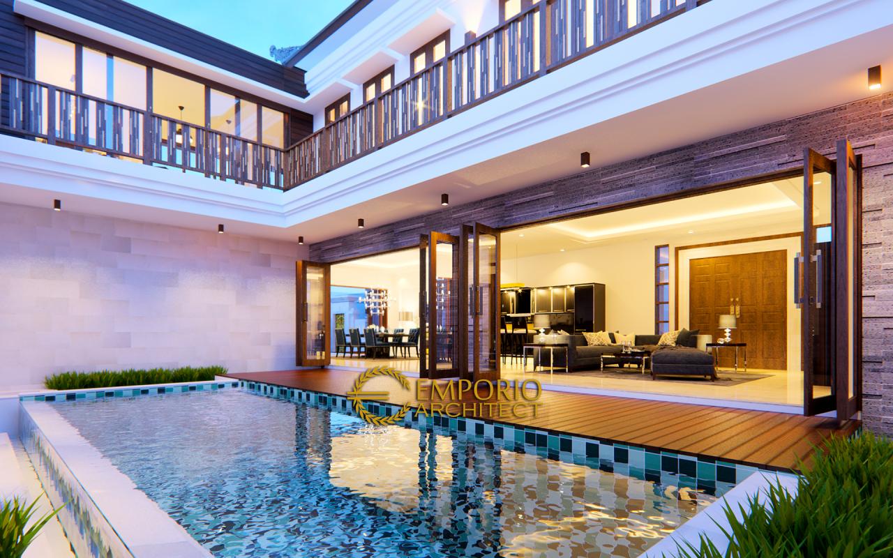 Desain Exterior 3 Rumah Villa Bali 2 Lantai Bapak Tantra di Medan 3