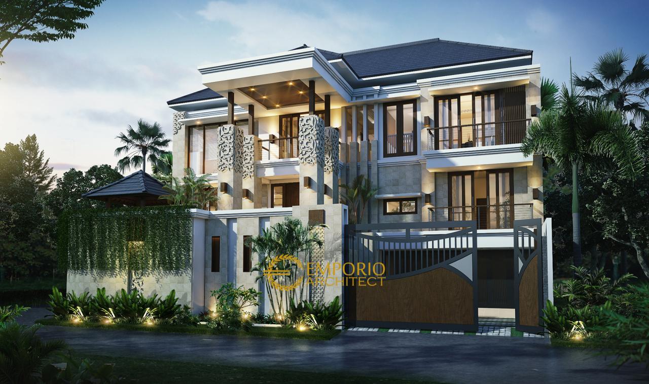 Desain Rumah Villa Bali 3 Lantai Bapak Teguh di Jakarta