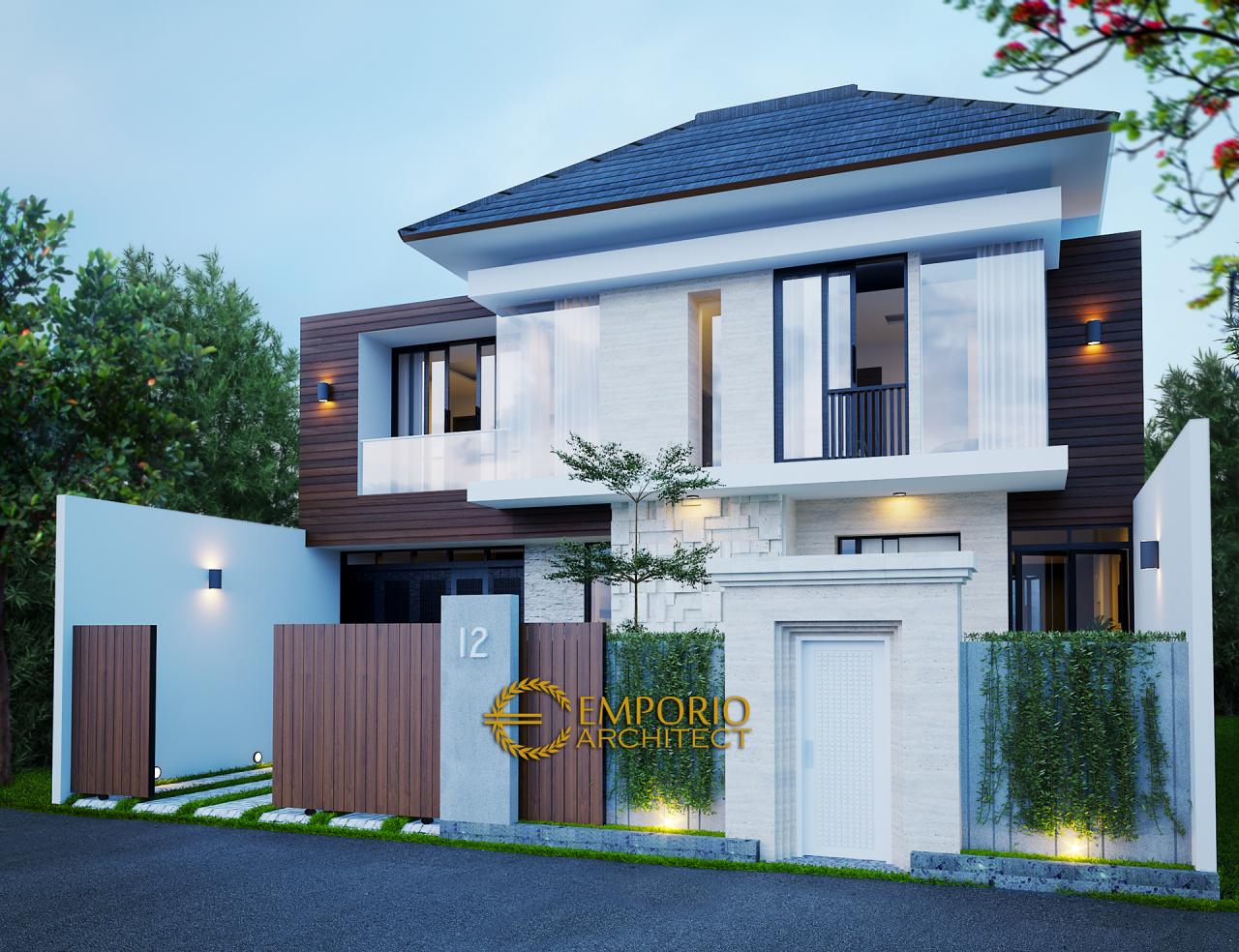 Desain Tampak Depan Dengan Pagar 2 Rumah Modern 2 Lantai Bapak Toto di Kebayoran Baru, Jakarta Selatan 3