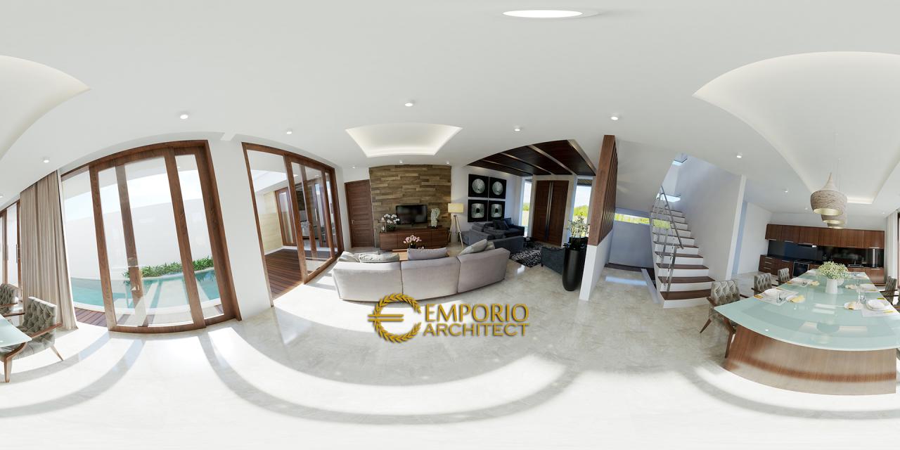 Desain Ruang Keluarga Rumah Modern 3 Lantai Ibu Elly di Jakarta 4
