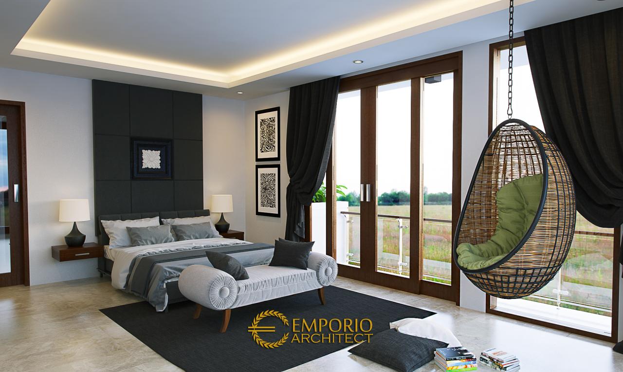 Desain Kamar Tidur Rumah Villa Bali 2 Lantai Ibu Anggi di Cirebon 4