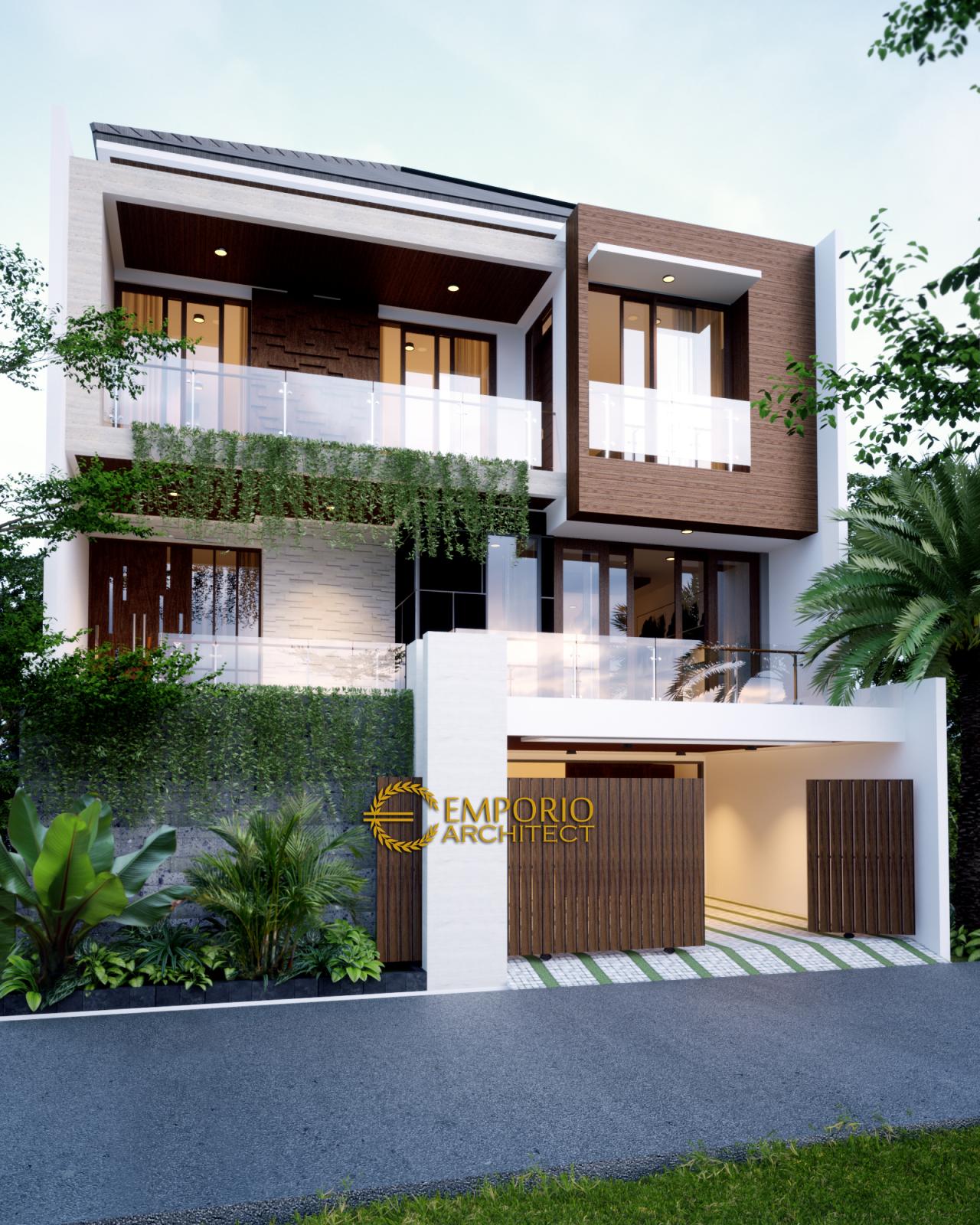 Desain Exterior Rumah Modern 3 Lantai Ibu Chris & Bapak Andrew di Jakarta 1
