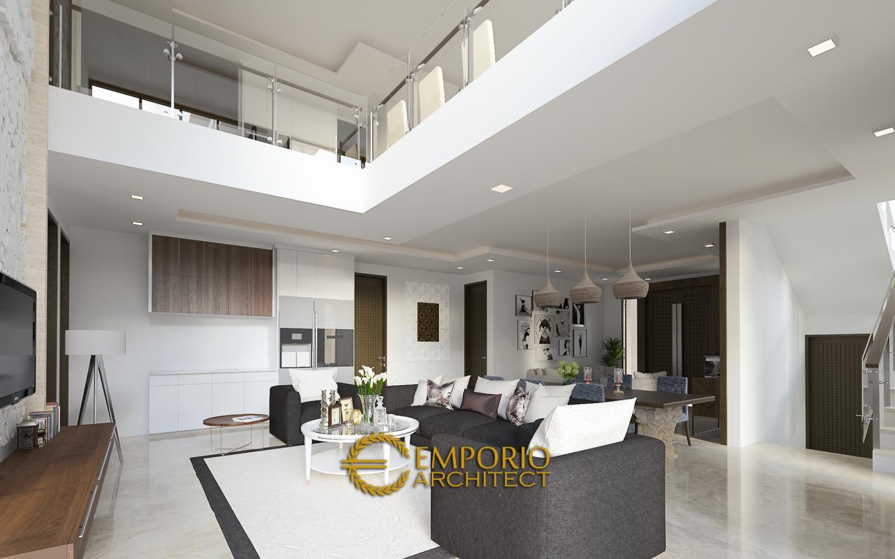 Desain Ruang Keluarga Rumah Villa Bali 2 Lantai Ibu Dewi di Jakarta Selatan 3