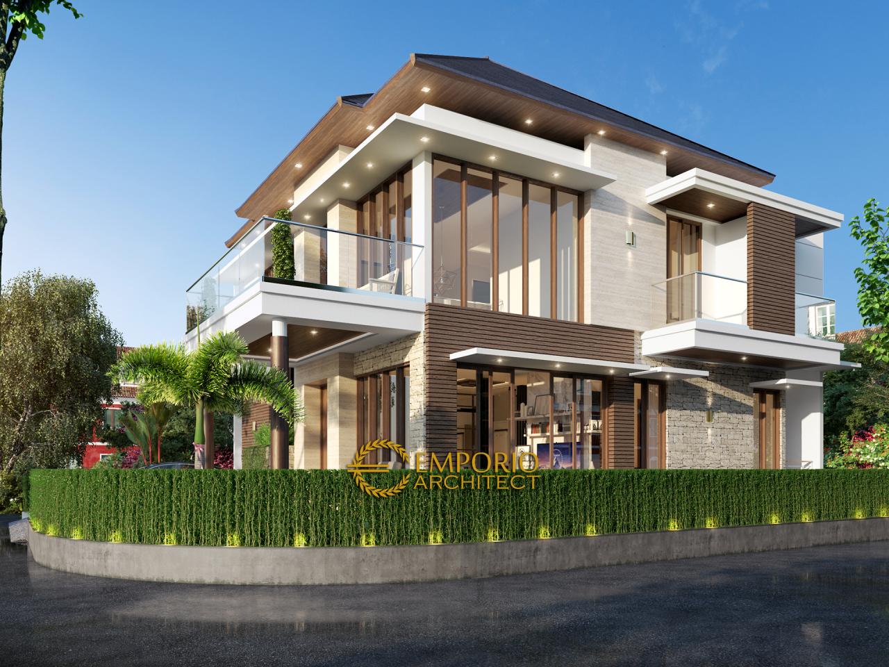 Desain Rumah Hook Modern 2 Lantai Ibu Ivana di BSD City ...