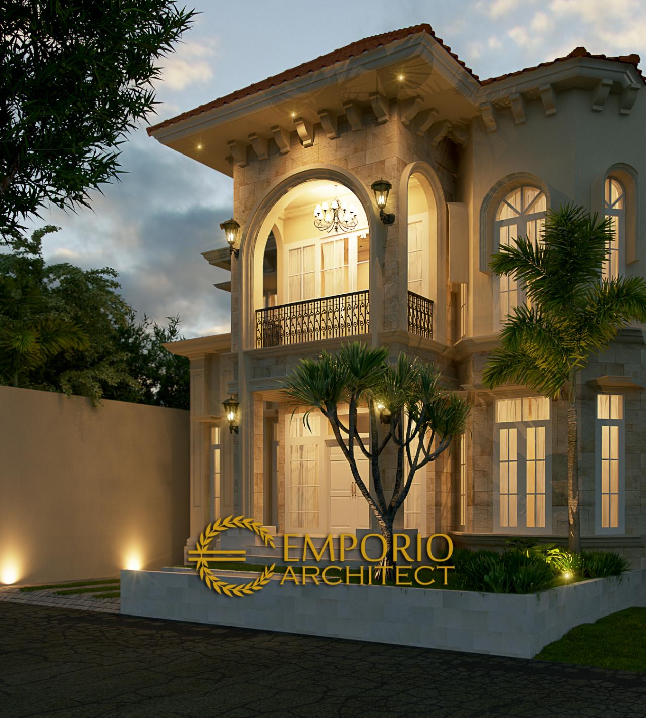 Desain Exterior 3 Rumah Mediteran 2 Lantai Ibu Kiki di Jakarta 3