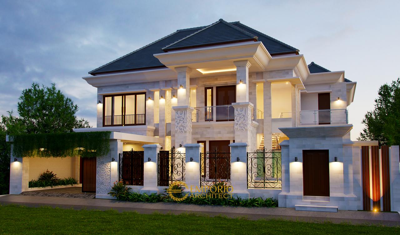 Desain Rumah Villa Bali 2 Lantai Ibu Mirah di Denpasar, Bali