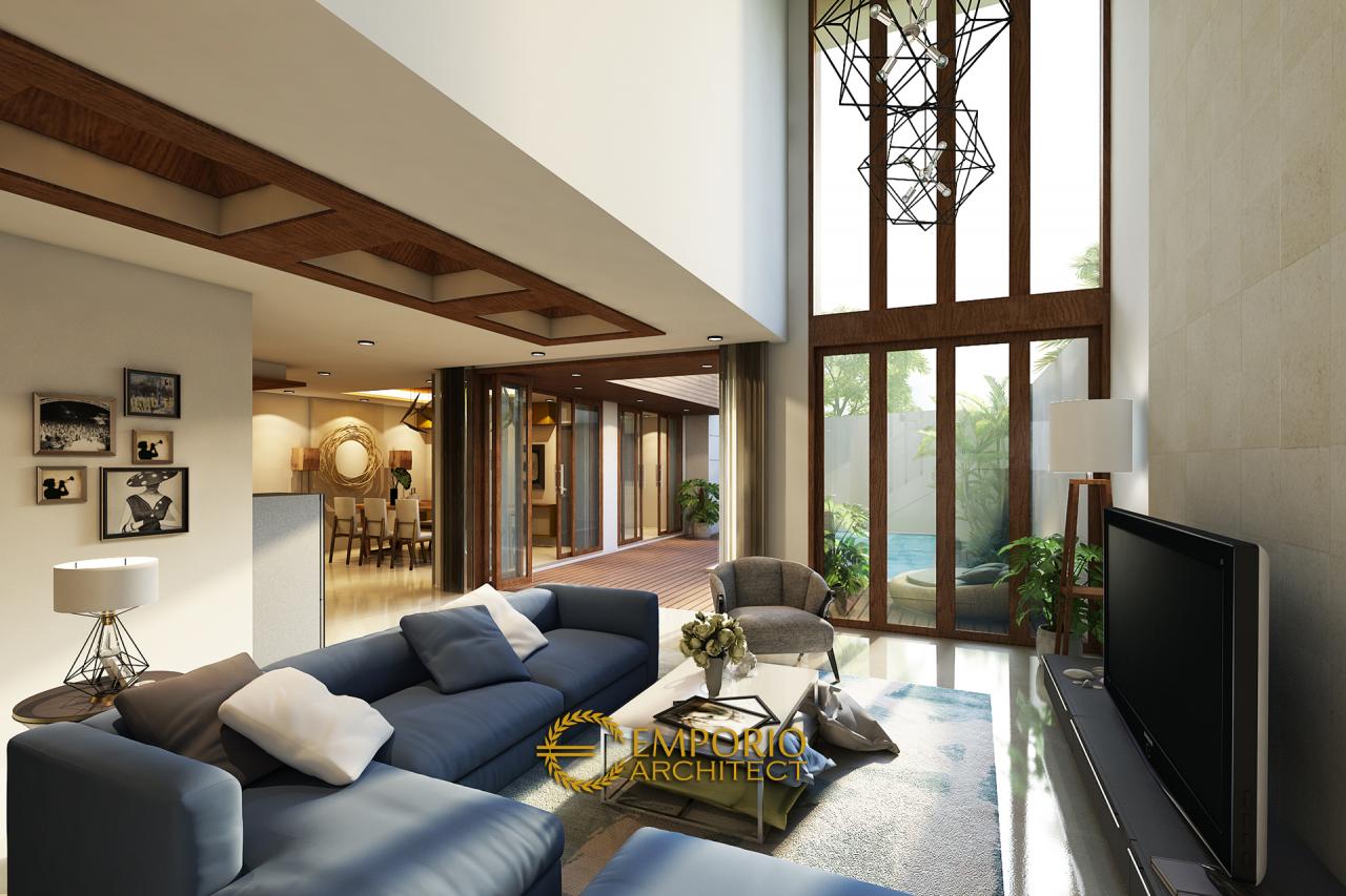 Desain Ruang Keluarga Rumah Modern 2 Lantai Ibu Ridha di Jakarta 3