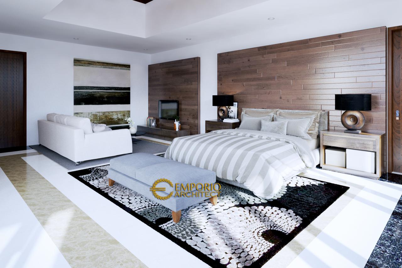 Desain Kamar Tidur Rumah Hook Villa Bali 2 Lantai Ibu Rina II di Cibubur, Jakarta 3