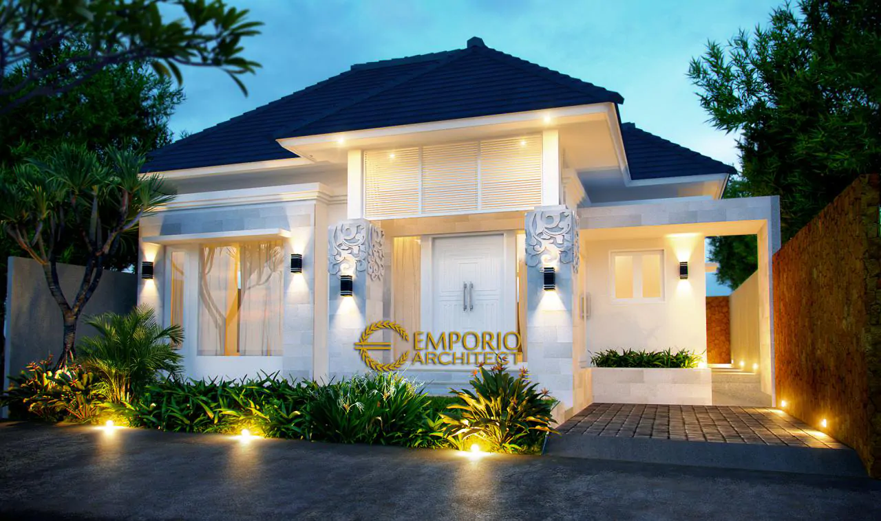 Desain Exterior 1 Rumah Villa Bali 1 Lantai Ibu Silvia di Singaraja, Bali 11086